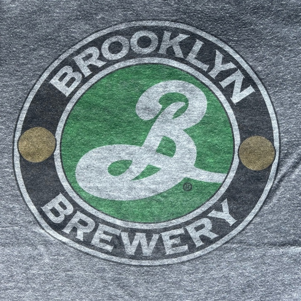 Brooklyn Brewery T Shirt Mens Medium Gray Logo Craft Beer New York